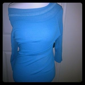 Blue Versatile Shoulder Top